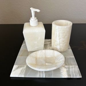 Marble 4 piece Bathroom Set. NWOT